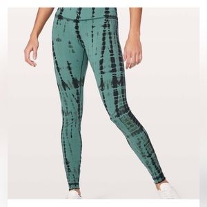 Lululemon Wunder Under Hi Rise Tight Shibori Luxtreme 28" Vert Shibori Green